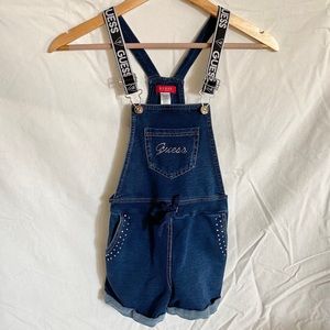 Girls GUESS Overall Shorts